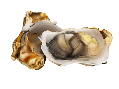 oyster shell seafood oyster food animal 3d model