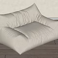 Modern Single Sofa Lazy Sofa 3d model