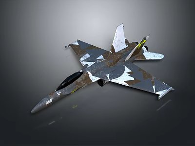 3D Model of Space Aerospace Fighter Jet With Modern Future Design 3d model