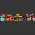 Modern Bus Cartoon Bus Toy Bus 3d model