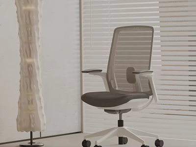 Ergonomic Mesh Office Chair With Modern Design Adjustable Armrests And Smooth Wheels 3d model