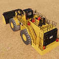 Yellow Heavy Duty Construction Vehicle With Large Tires And Bucket