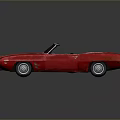 Red Vintage Convertible Car With Shiny Exterior And Open Top Design