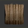 Coiled Natural Fiber Decorative Object With Spiral Pattern And Textured Surface