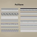 Poliform Decorative Moldings With Various Elegant White Designs For Interior Decoration