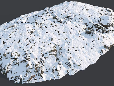 Road Infrastructure With Snow Covered Pavement And Gravel Surfaces In Winter 3d model