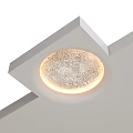 Modern Round Wall Light With Textured Surface And Soft Lighting On White Wall 3d model
