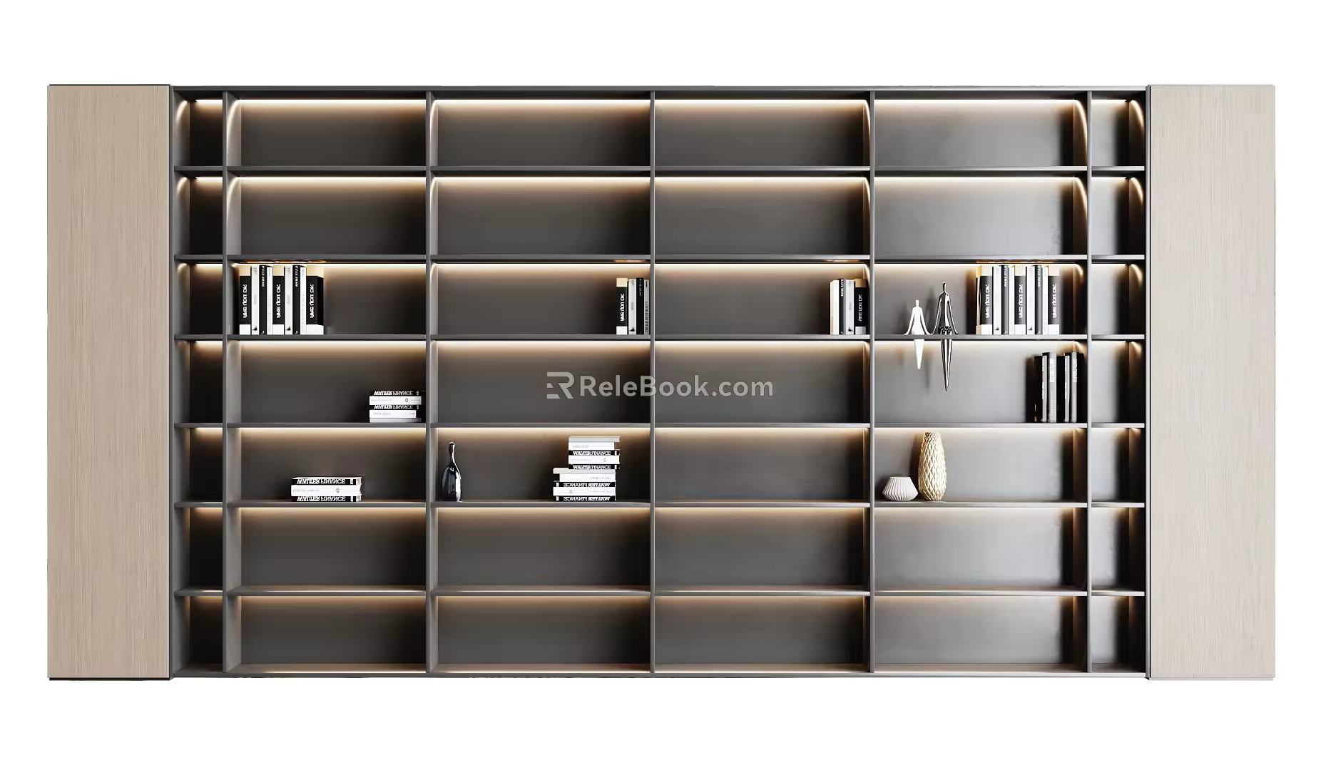 Modern bookcase 3d model