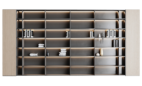 Modern bookcase 3d model