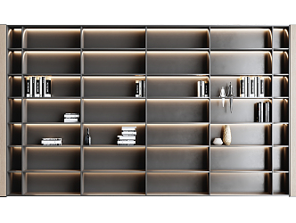 Modern bookcase 3d model