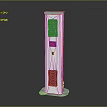 Sleek White Vertical Air Conditioner Fan with Digital Display Control Panel and Ventilation Grilles