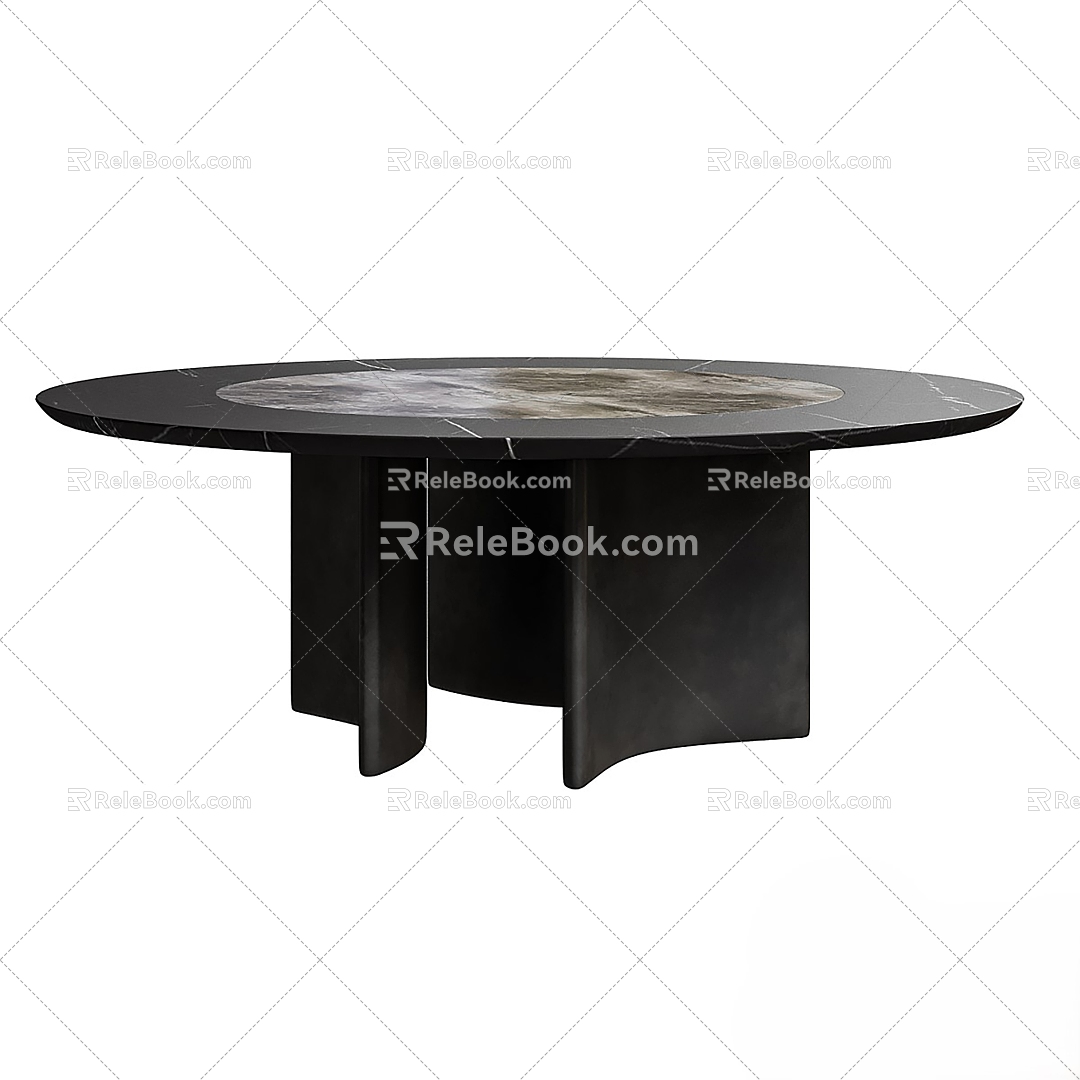 big round table 3d model