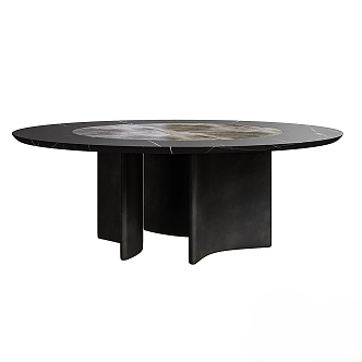 big round table 3d model