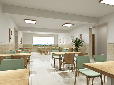 Judicial Restaurant Modern Restaurant 3d model