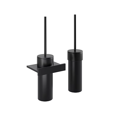 Modern Black Toilet Brush Holder With Minimalist Design For Bathroom Toilet Accessory 3d model