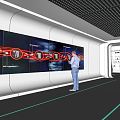 Modern Exhibition Hall Enterprise Science and Technology Exhibition Hall Corridor Exhibition Hall Touch Control Machine Enterprise Brand Honor Wall Enterprise Publicity Wall Image Wall Display Wall 3d model