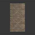 Rustic Wooden Platform Structure With Multiple Support Posts And Plank Surface