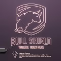 Neon Lamp Combination With Bull Shield Design And Tiger Line Series