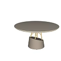Italian Minimalist Dining Table Nordic Round Dining Table 3d model