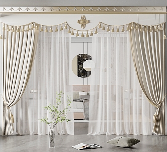 French Curtains 3d model