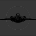 Black Futuristic Aircraft Model With Aerodynamic Design And Twin Engine Features