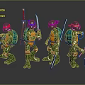 Modern game character Ninja Turtles Teenage Mutant Turtles Ninja Cartoon Ninja Turtles 3d model