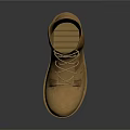 Brown Suede Lace Up Boots With Perforated Details And Durable Sole