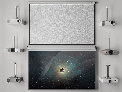 Modern Projector Curtain 3d model