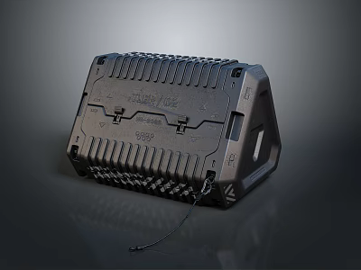 High Performance Computer Hardware Unit With Rugged Casing Heat Dissipation Grilles And Non Slip Base 3d model