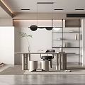 Modern study 3d model