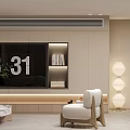 Duplex Living Room Interior Design With Curved Sofa Marble Coffee Table Staircase And Floor Lamp