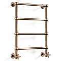 Elegant Gold Bathroom Towel Rack With Multiple Horizontal Bars And Modern Design 3d model