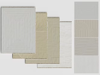 Modern Carpet Fabric Carpet Minimalist Carpet 3d model