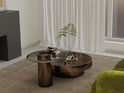 Modern coffee table model