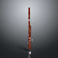 Modern Brown Tall Household Floor Lamp With Metal Parts Buttons And Silver Base