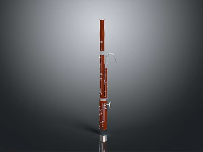 Modern Brown Tall Household Floor Lamp With Metal Parts Buttons And Silver Base 3d model