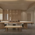 Modern Beauty Hair Salon Interior With Wooden Decor Comfortable Chairs And Workstations