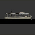 Cruise Ship Water Bus Tour Boat Sightseeing Boat 3d model