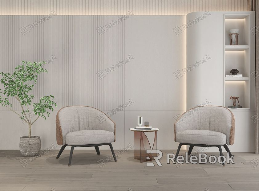 Modern leisure sofa set double leisure chair model