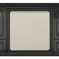 Modern TV Wall Background Design With Black Frame Light Panel And Decorative Borders 3d model
