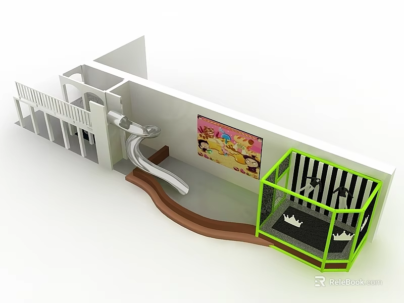 Stylish Hinged Door Design For Modern Interior With Glass Panels And Wooden Frame 3d model 