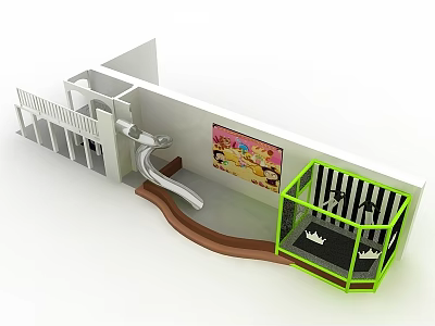 Stylish Hinged Door Design For Modern Interior With Glass Panels And Wooden Frame 3d model