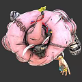 Two Fantasy Wizard Characters In Pink Black Attire With Decorative Hats Holding Colorful Orbs