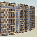 Modern High Rise Residential Apartment Building With Glass Windows And Balconies