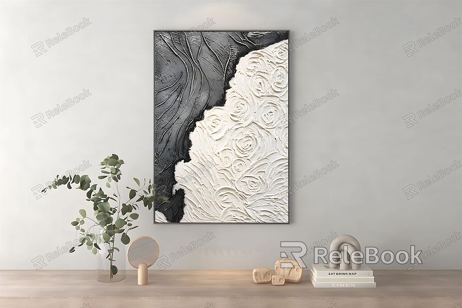 Modern abstract painting texture painting model