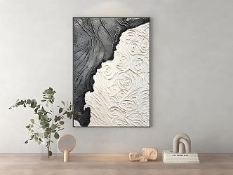 Modern abstract painting texture painting 3d model