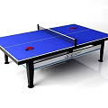 JOOLA Ping Pong Entertainment Table With Blue Tabletop Red Paddles And Net