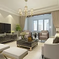 Elegant Large White Multi Seater Sofa In Bright Neoclassical Living Room Interior Decoration