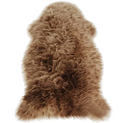 Brown Plush Fluffy Square Rug Soft Comfortable Home Decor Living Room 3d model