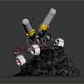Space Exploration Rover Equipped With Scientific Instruments On Rocky Planetary Surface